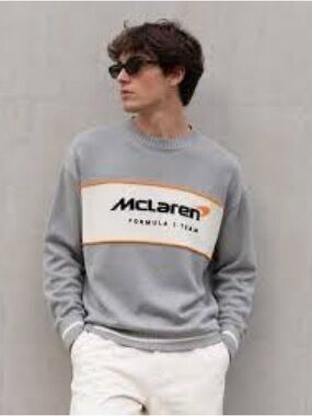 Hollister x McLaren F1 Team NWT Men’s Pullover Knit Sweater Size XL